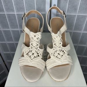 Sun + Stone Cream Woven Sandals